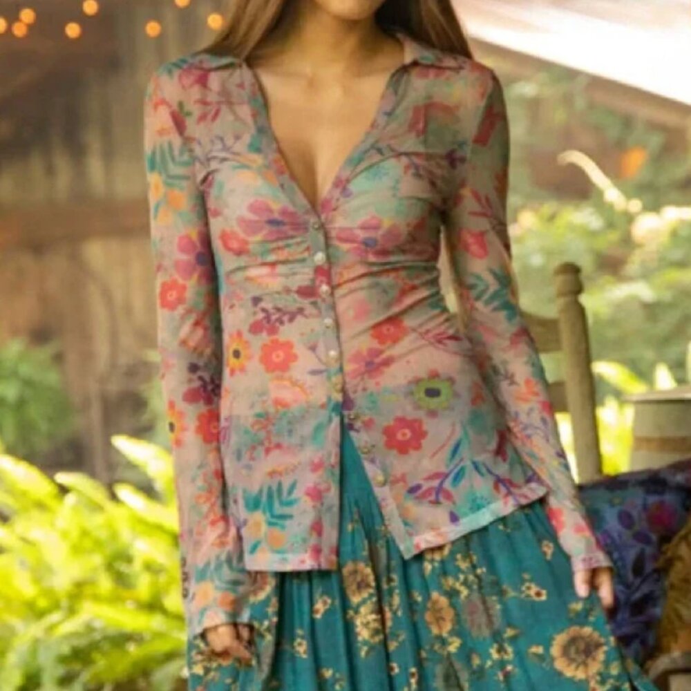 Natural Life Carina Mesh Top